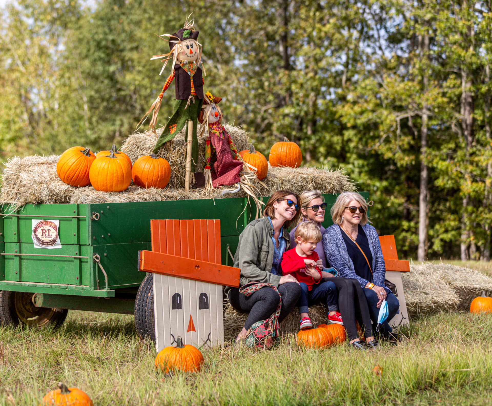 people with pumpkins