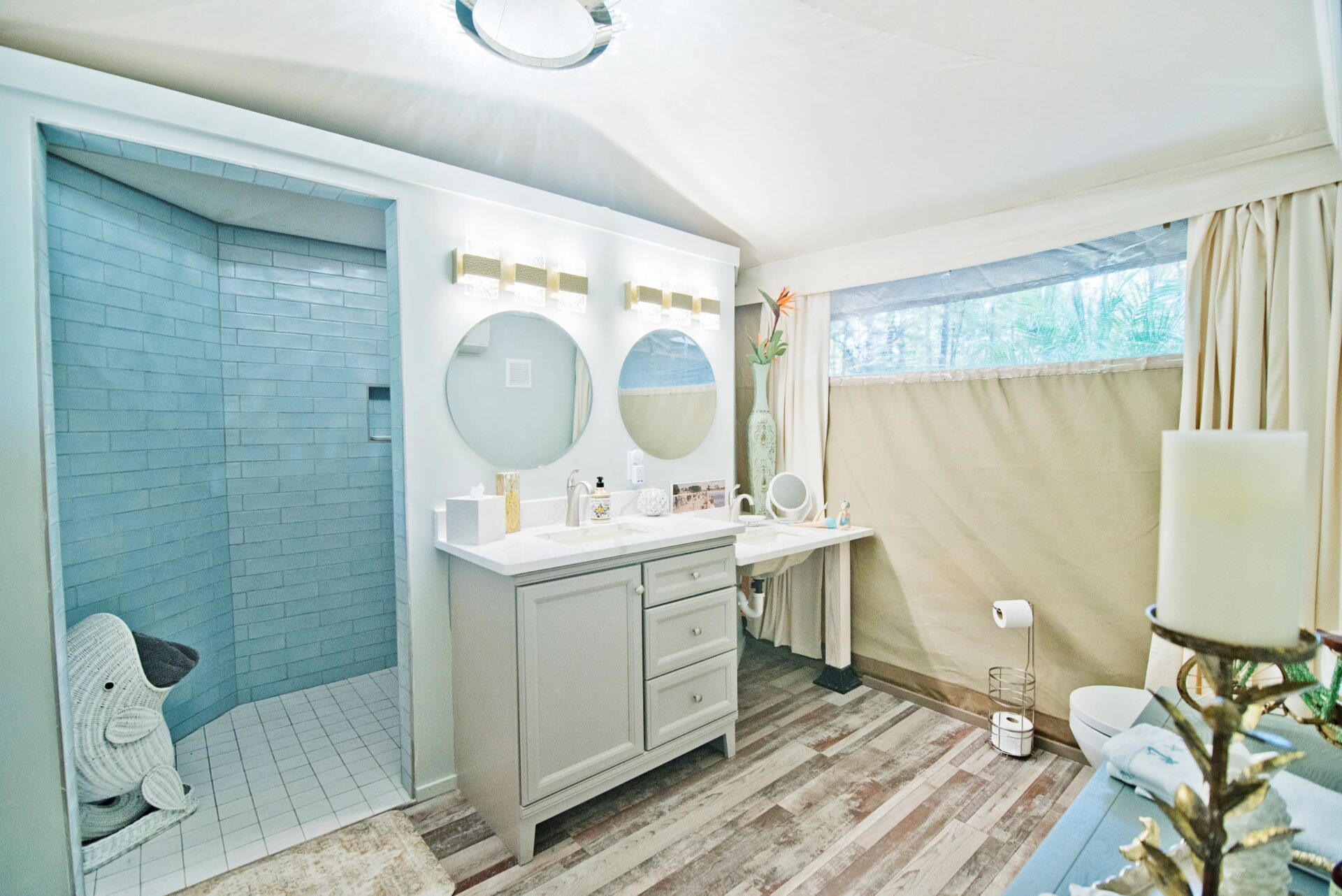 glamping bathroom