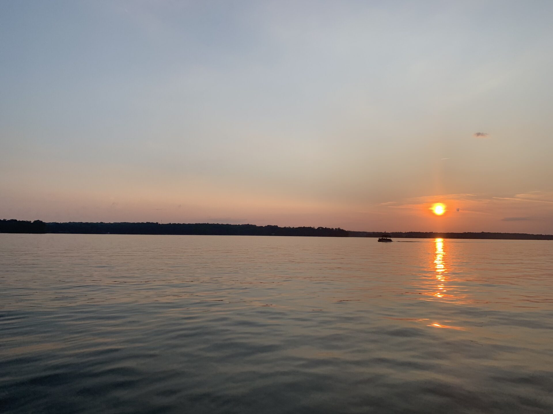 sunset on open water 