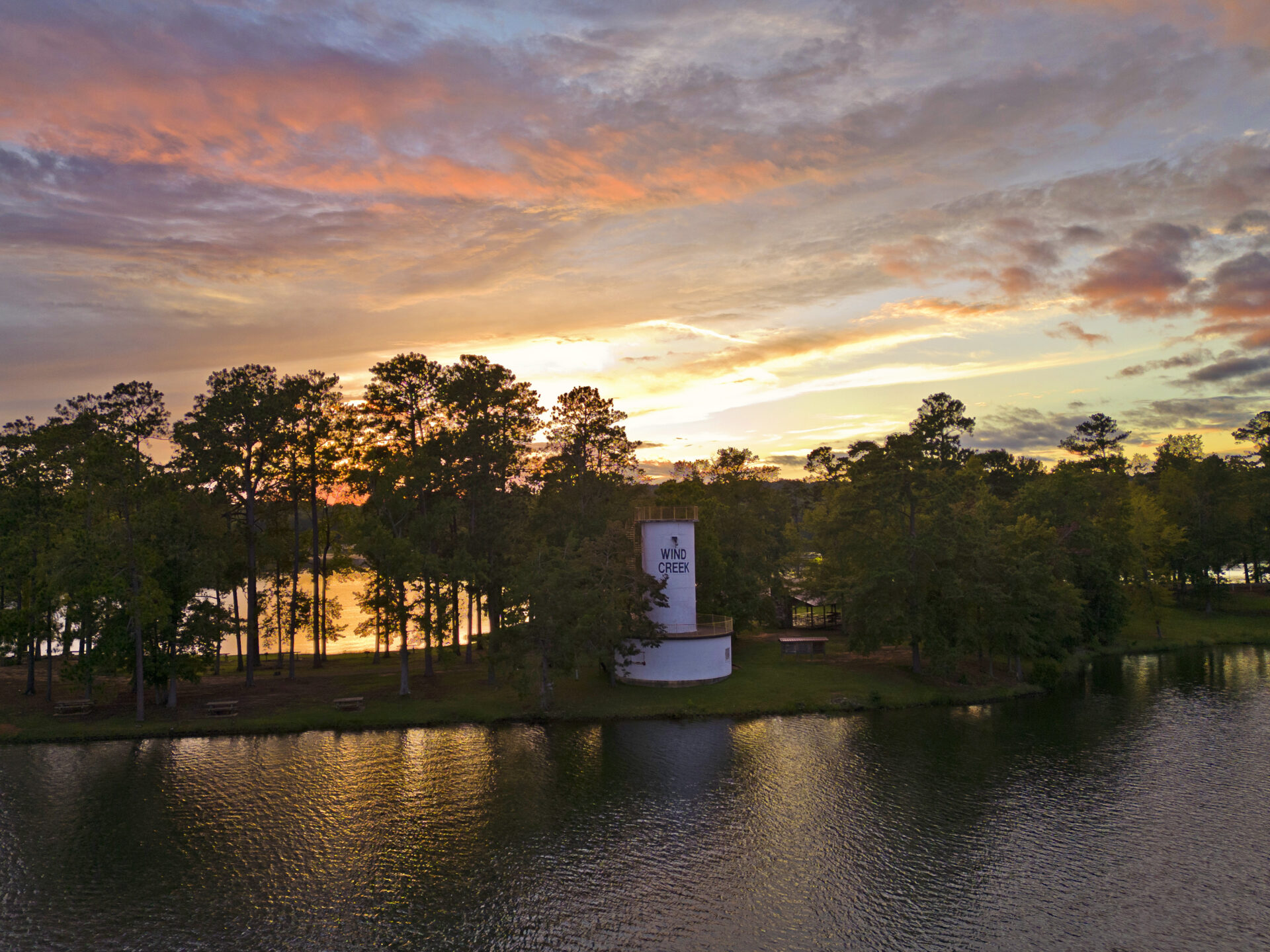 sunset at wind creek state park 