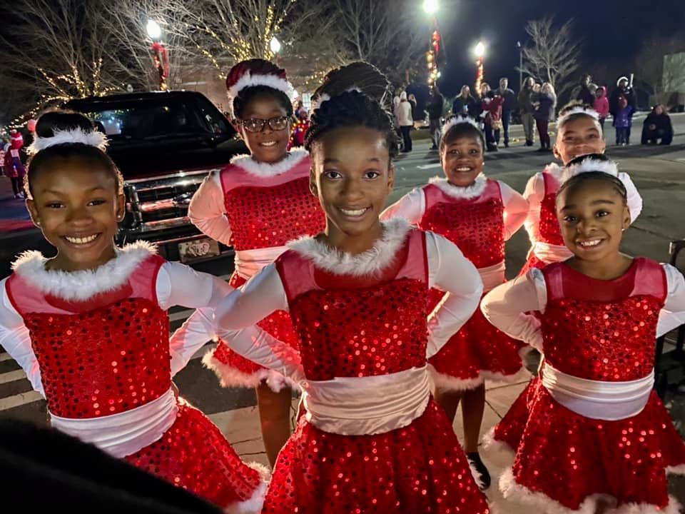 girls in Christmas parade