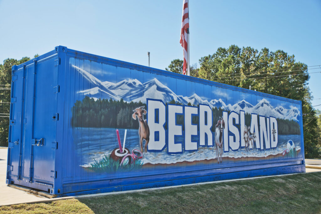 beer island mural