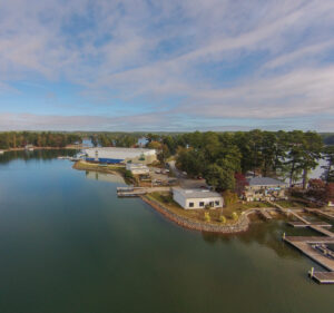 aerial lake shot