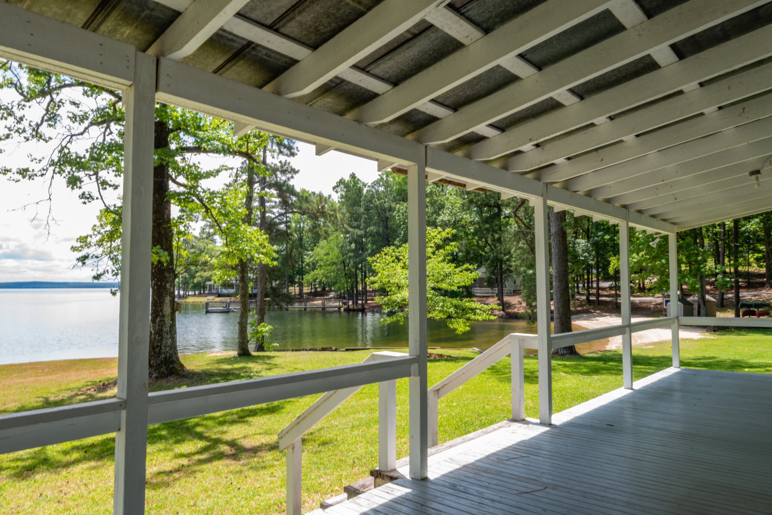 porch and lake view