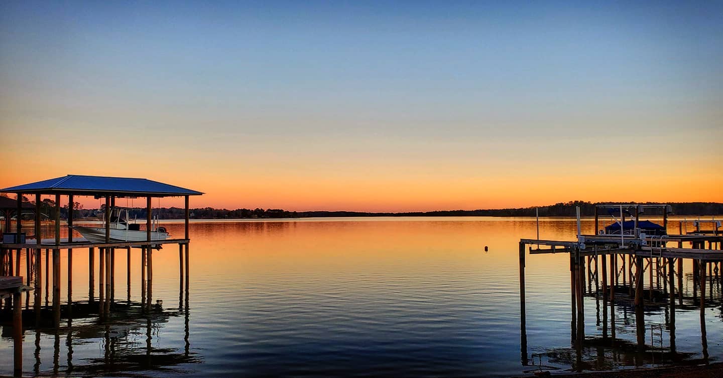 sunrise on lake