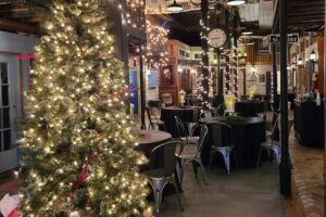 Christmas tree and tables