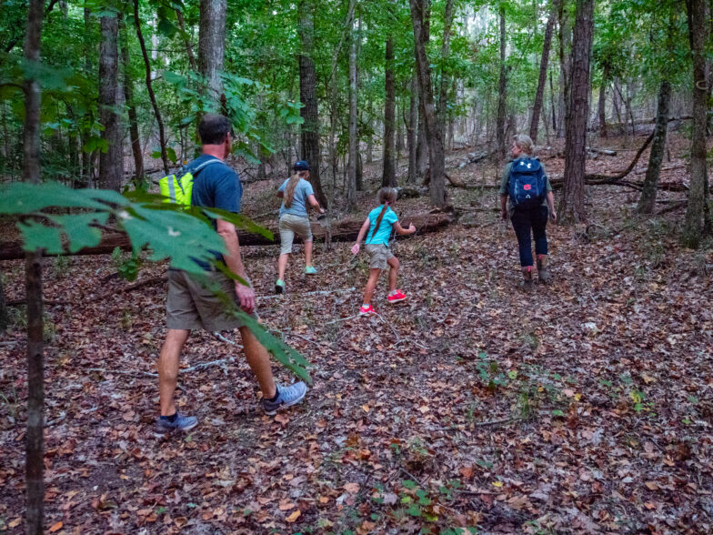 people on trails