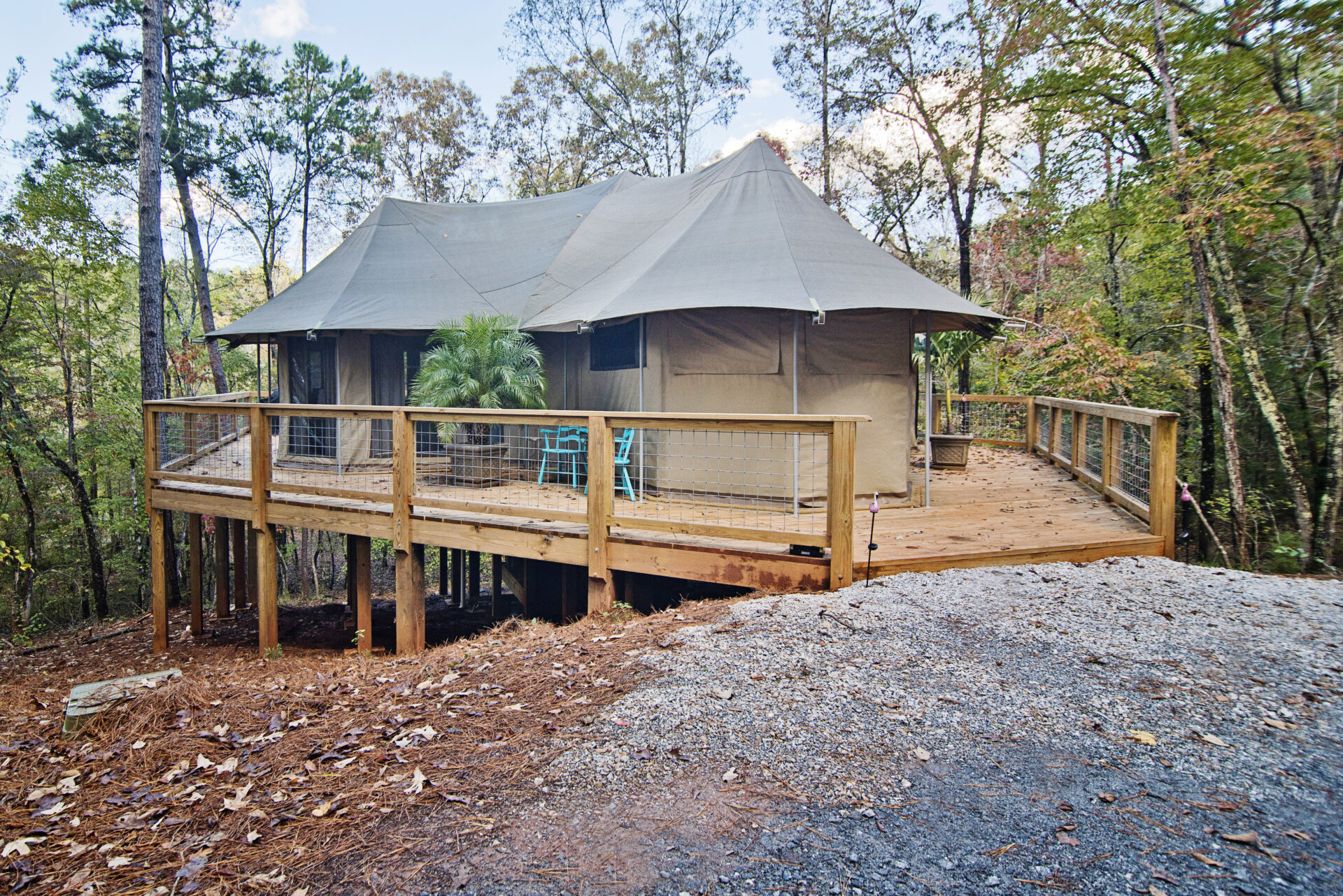 glamping tent at The Destination Dadeville