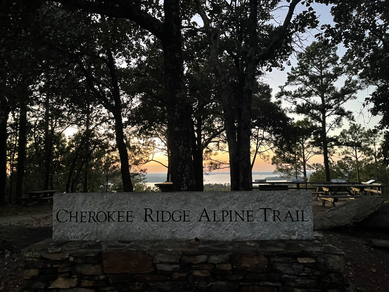 trail sign at overlook