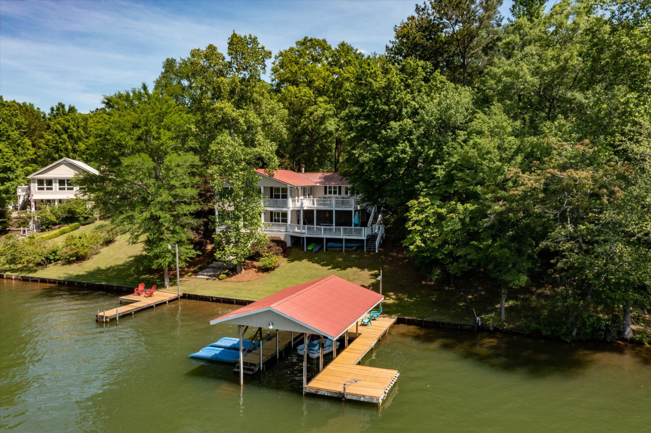 house by lake