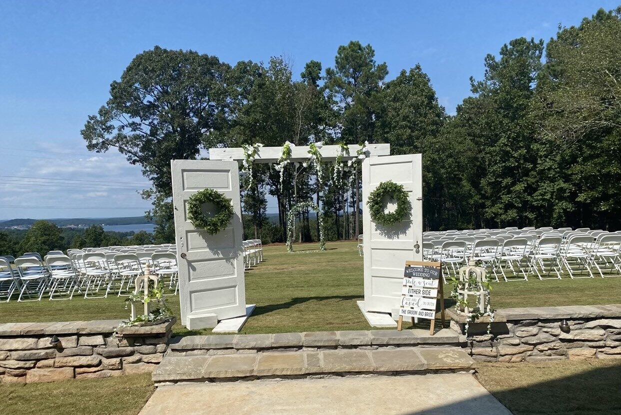 wedding venue set up