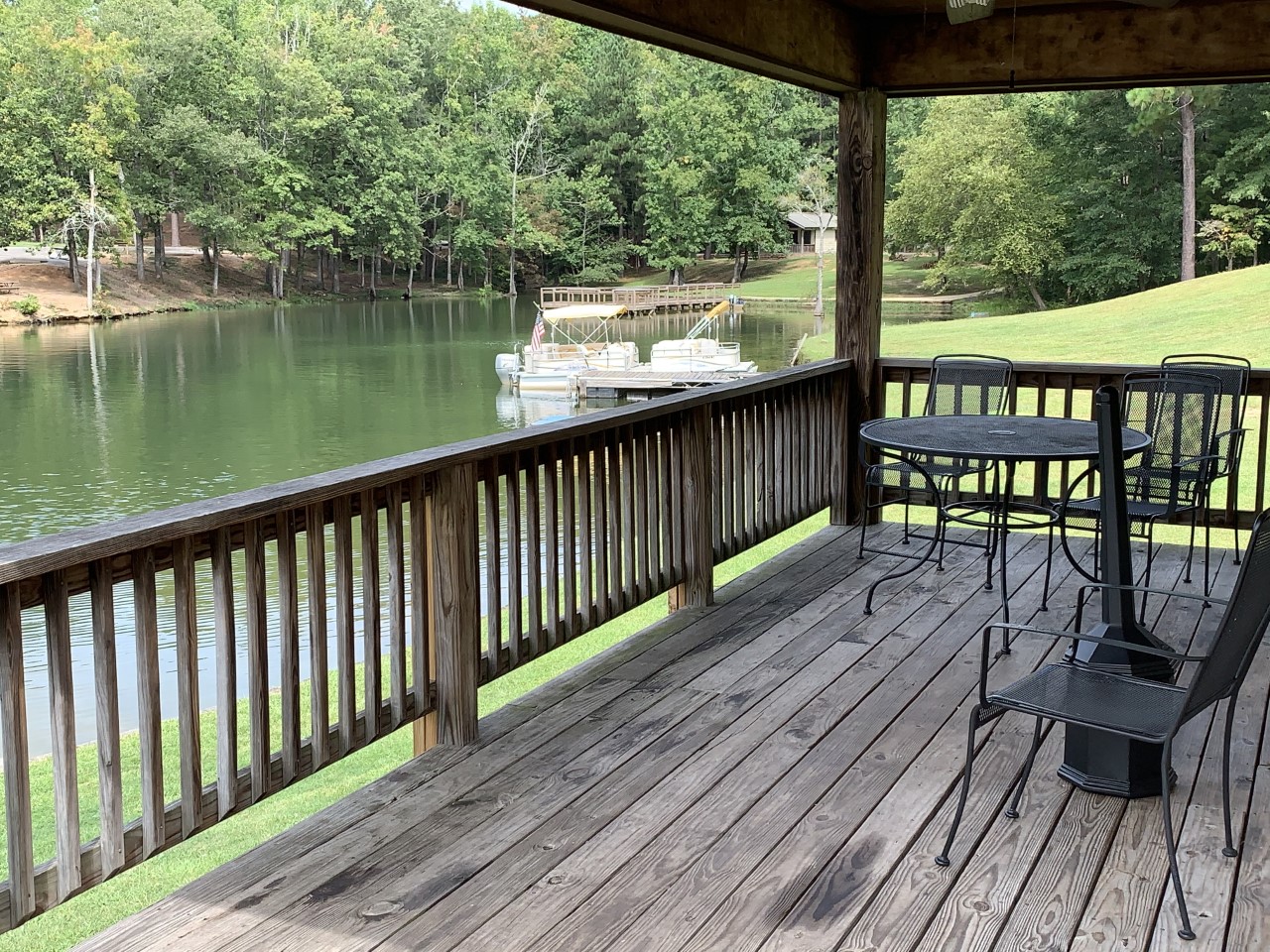 porch of a cabin at wind creek state park