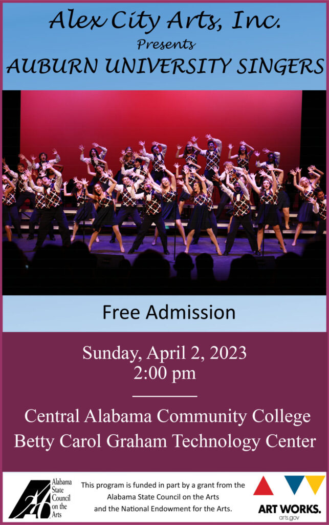 Poster for Auburn University Singers concert